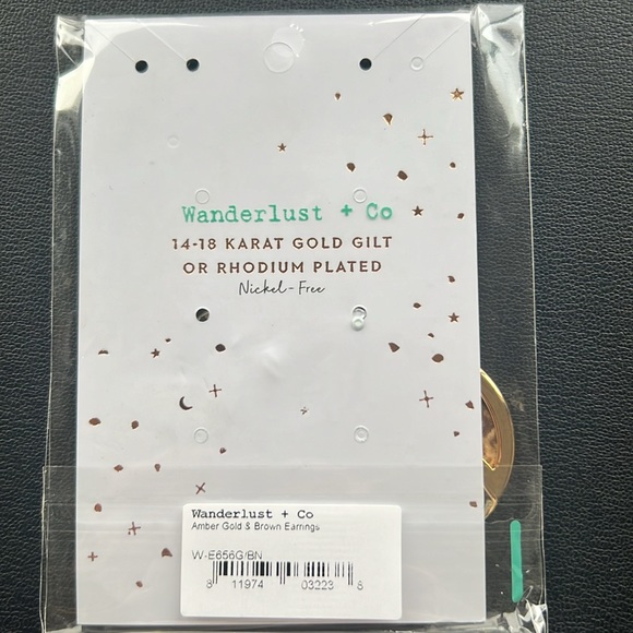 Wanderlust + Co , 18K Gold, Amber & Brown Earrings - Picture 15 of 15